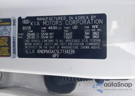 2020 Kia Sportage Lx from USA, damaged, VIN KNDPM3AC5L7734139